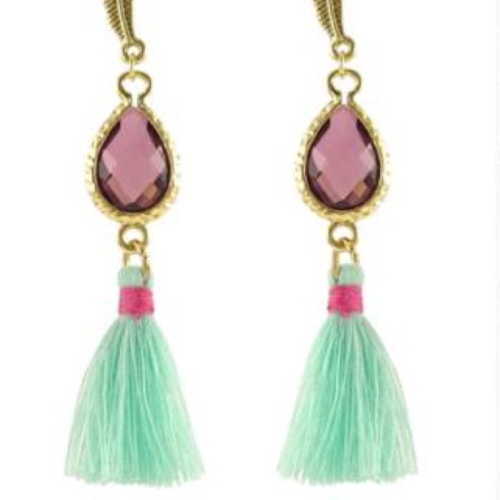 Feather And Fringe Teardrop Boho Earrings - Picture 3 of 5